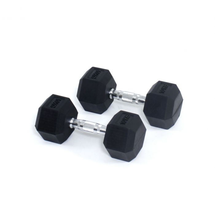 Core Power Rubber Hex Dumbbells - 10 kg (per paar) main product photo