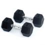Core Power Rubber Hex Dumbbells - 22,5 kg (per paar)