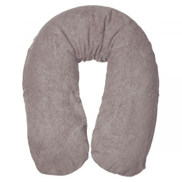 Form Fix XL Zwangerschapskussen - Voedingskussen - Zijslaapkussen - Body Pillow - Lichaamskussen - 185 cm - Inclusief Badstof/Katoen Hoes Taupe