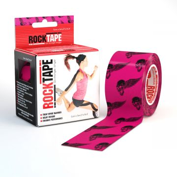 ROCKTAPE 5CM 5M PINK SKULL