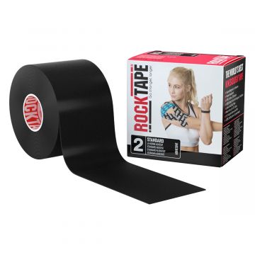 ROCKTAPE 5CM 5M ZWART