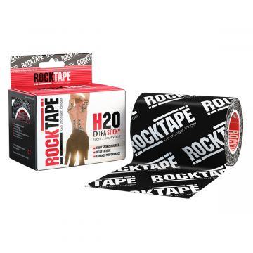 ROCKTAPE H2O 10CM 5M ZWART LOGO