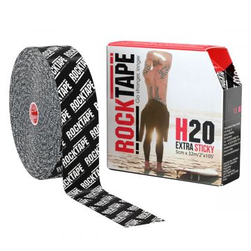 ROCKTAPE H2O 5CM 32M ZWART LOGO