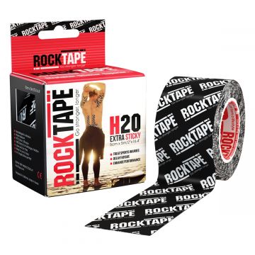 ROCKTAPE H2O 5CM 5M ZWART LOGO