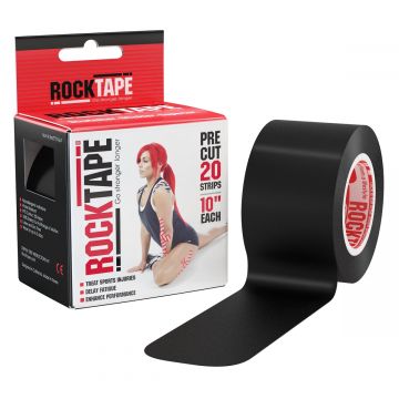 ROCKTAPE PRE-CUT 5CM 5M ZWART