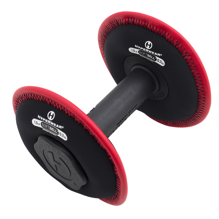 Hyperwear SoftBell Dumbbell 1,4 kg (3 lbs) - rood