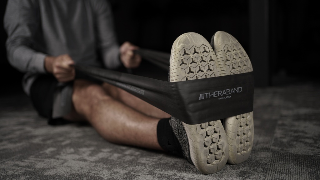 Theraband latexvrij 22 m spec. zwaar - zwart