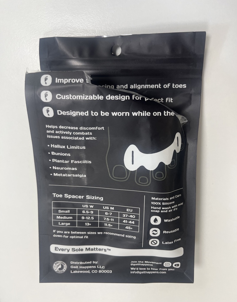 Tweede kansje - Gait Happens - Toe Spacers Medium