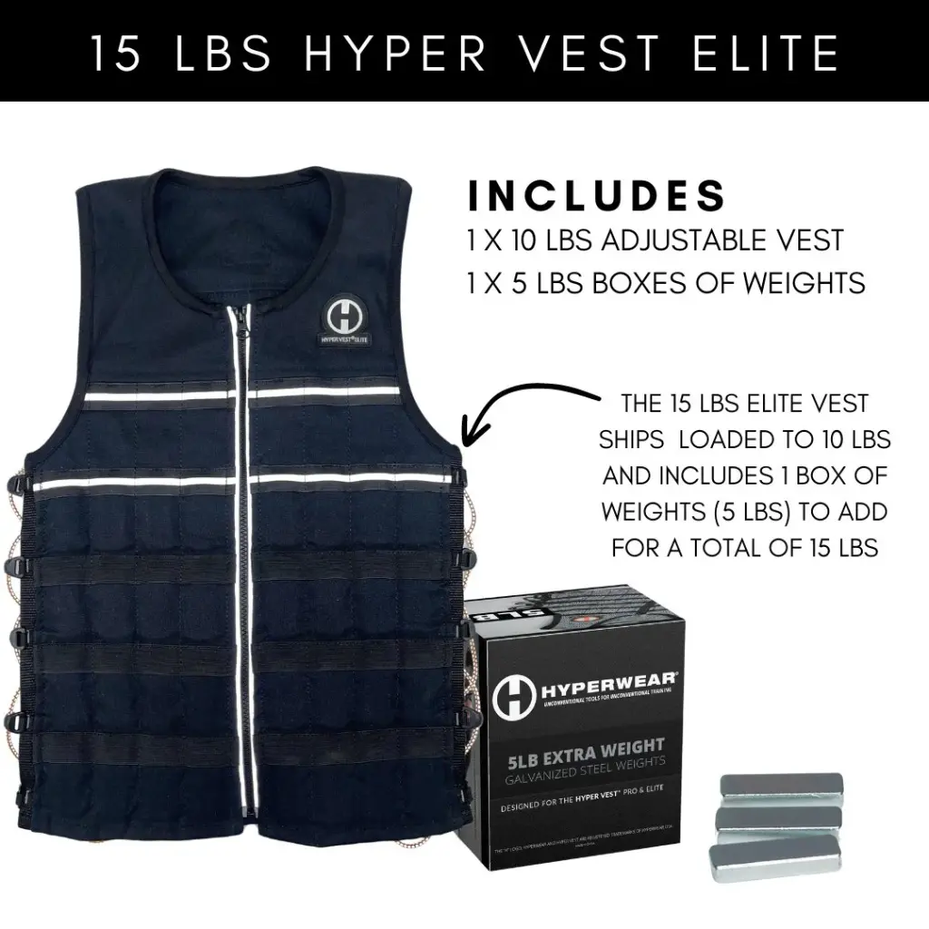 Hyper Vest ELITE L - 15 lbs (6,75 kg) met boosterpack