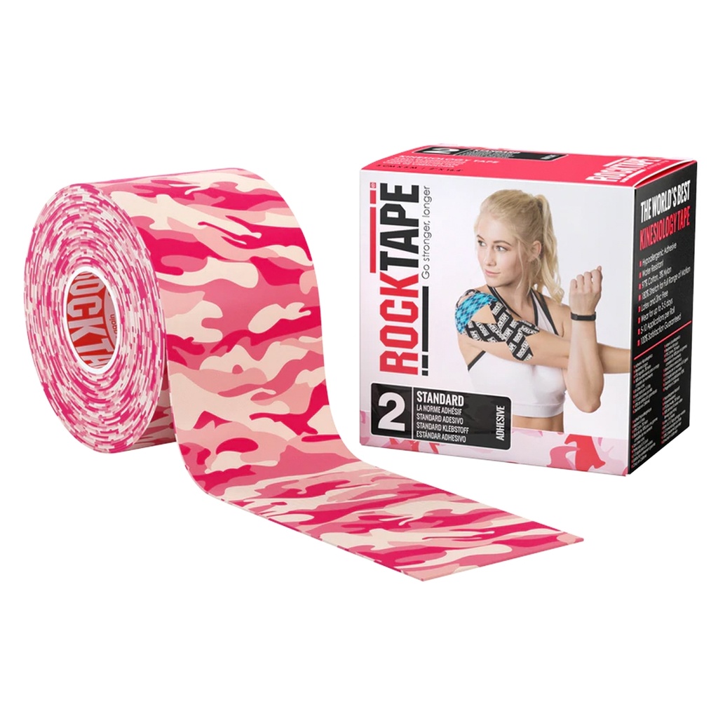 RockTape (5cm x 5m) camo roze