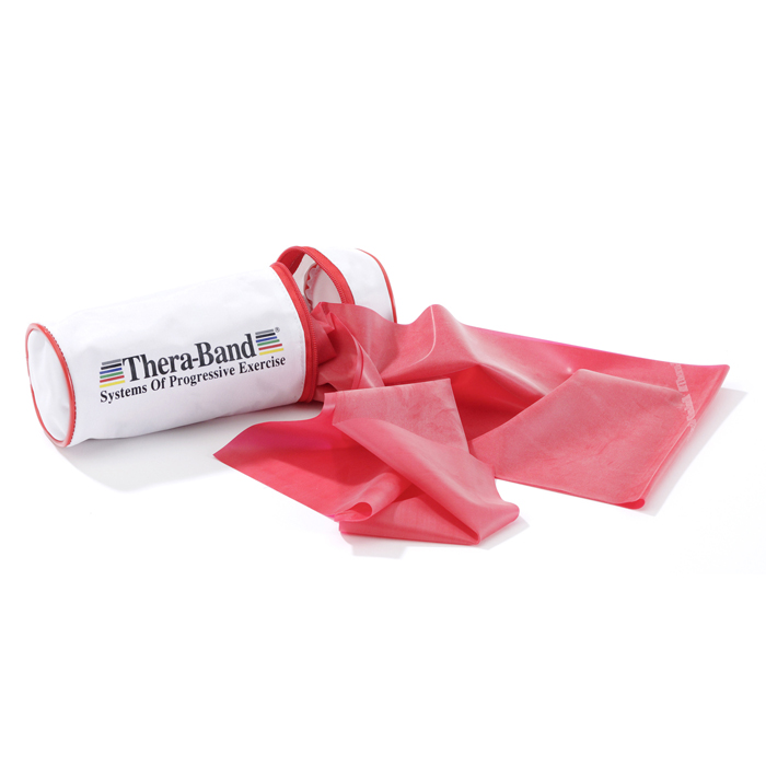 Theraband 2,5 m in tasje medium - rood