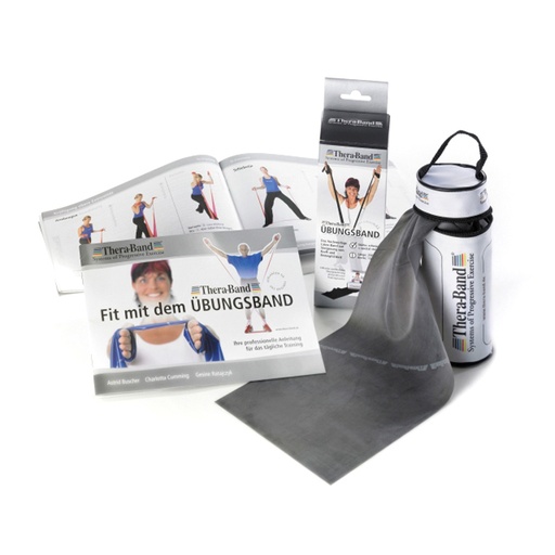 [291060] Theraband 2,5 m in tasje spec. zwaar - zwart