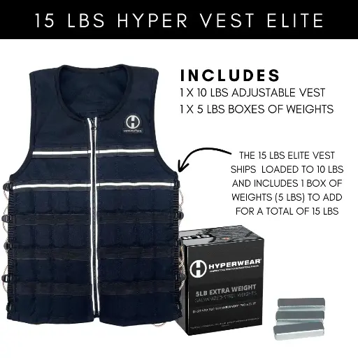 [511010+511080] Hyper Vest ELITE S - 15 lbs (7 kg) met boosterpack