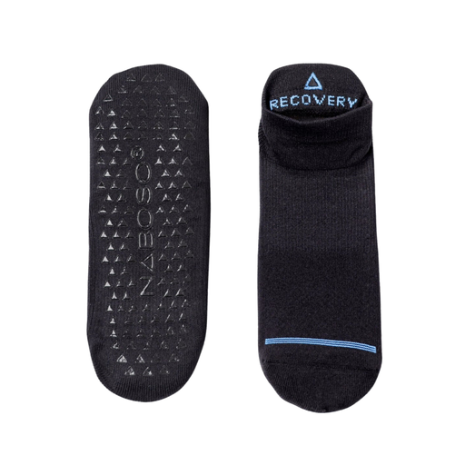 [nab342] Naboso Black Ankle  Socks with Grips - Medium
