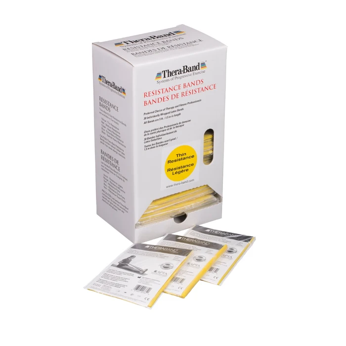 [291025] Theraband Oefenband dispenser 30 x 1,5 m licht - geel