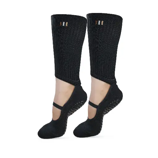 [BH-10139] BAHE STUDIO GRIPPY BARRE SOCKS ANTHRACITE