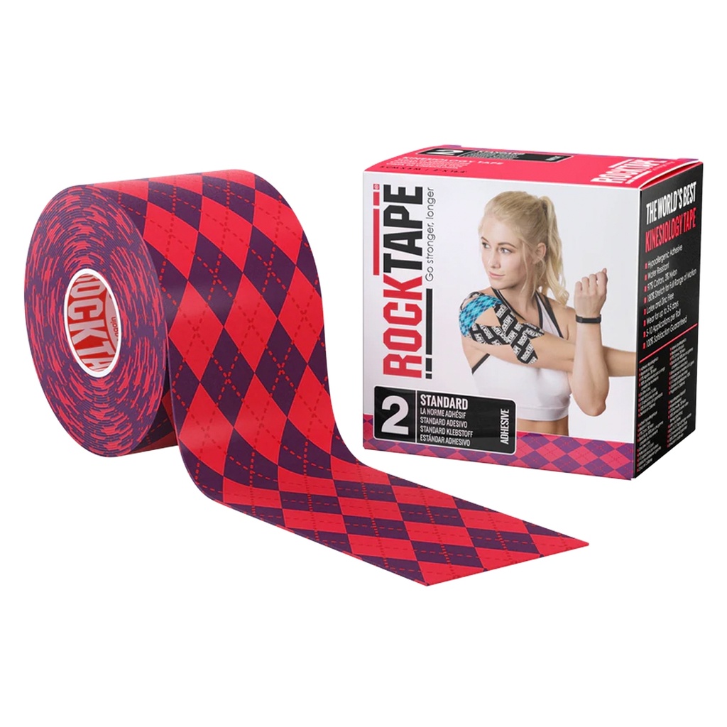 [rt21603] RockTape (5cm x 5m) dessin ruit roze
